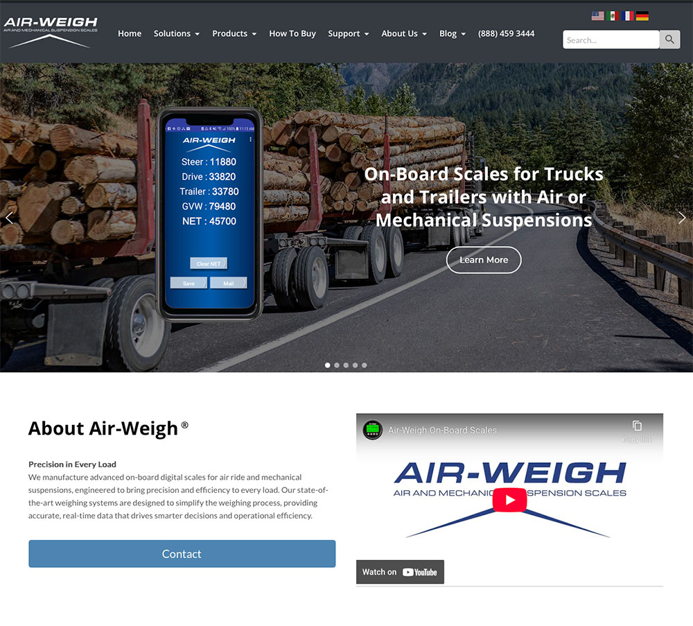 Air-Weigh website analytics