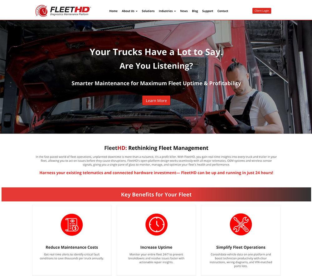 FleetHD website screenshot